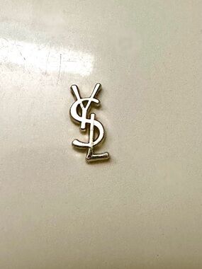 Repurposed Gold Metal YSL Monogram Jewelry Charm